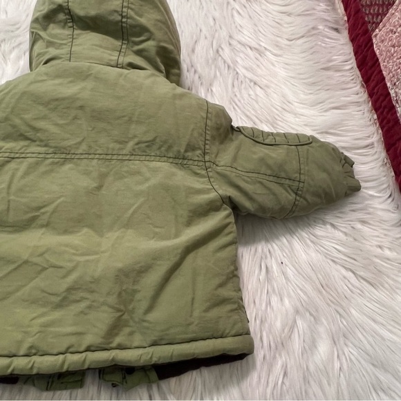 London Fog Puffer Coat Green Fleece Lined - Picture 12 of 15